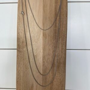 David Yurman 72" box chain sterling silver necklace